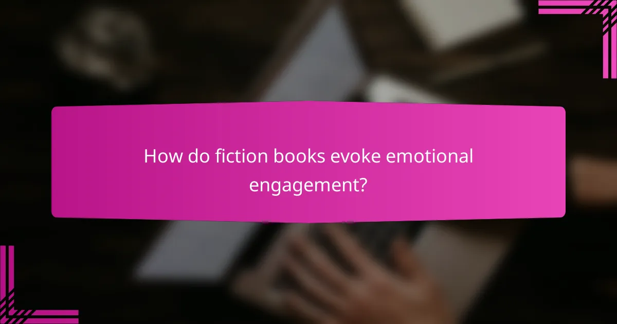 How do fiction books evoke emotional engagement?