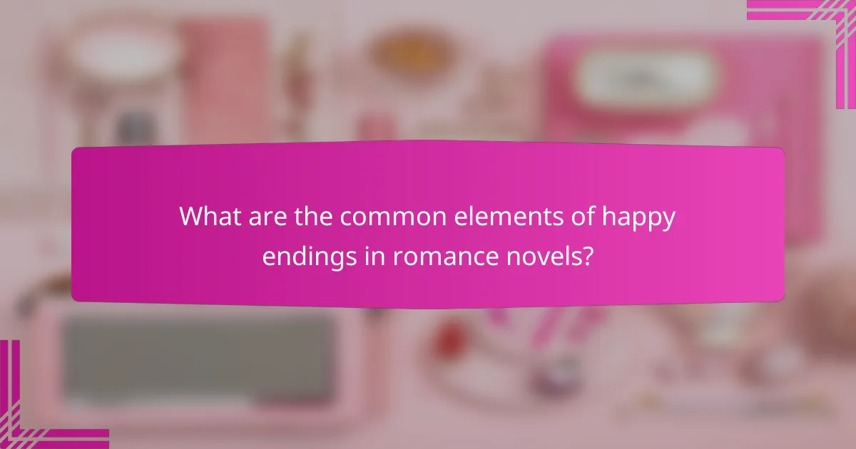 What are the common elements of happy endings in romance novels?
